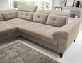 Coltar extensibil stanga 5 locuri ELTAP, LT-20RAQ, Inferne, 297x210x107 cm, lemn/poliester, bej deschis
