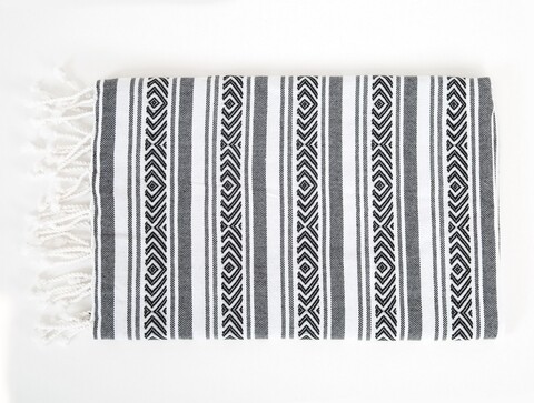 Prosop de plaja velois, irya home, 90x170 cm, negru