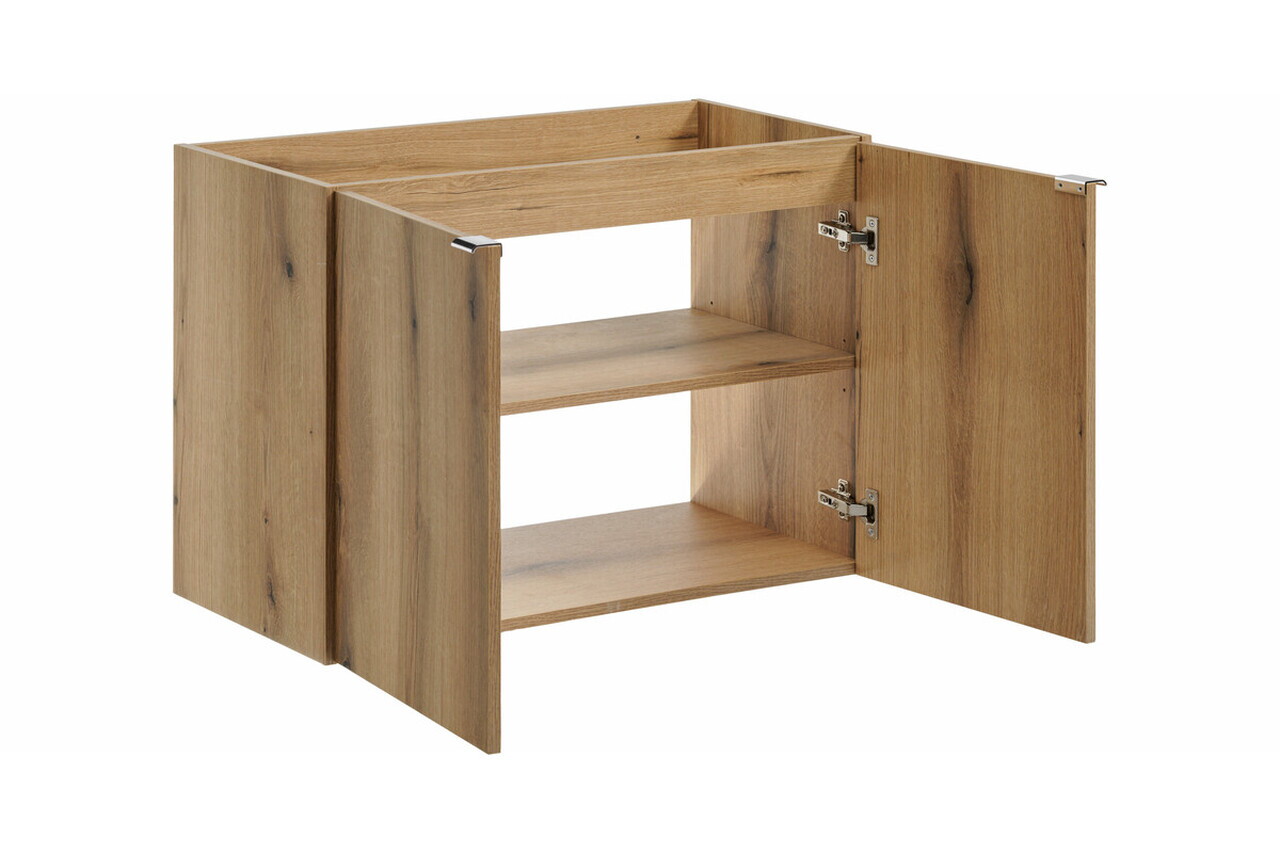 Set mobiler baie, dulap cu lavoar, 80 cm D Un Beyond, Nova Oak Black, Comad, MDF/PAL laminat, stejar coast evoke — imaginea 6