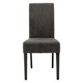 Scaun Ditta, Pakoworld, 45x58x96 cm, textil/lemn masiv de fag, gri inchis/negru