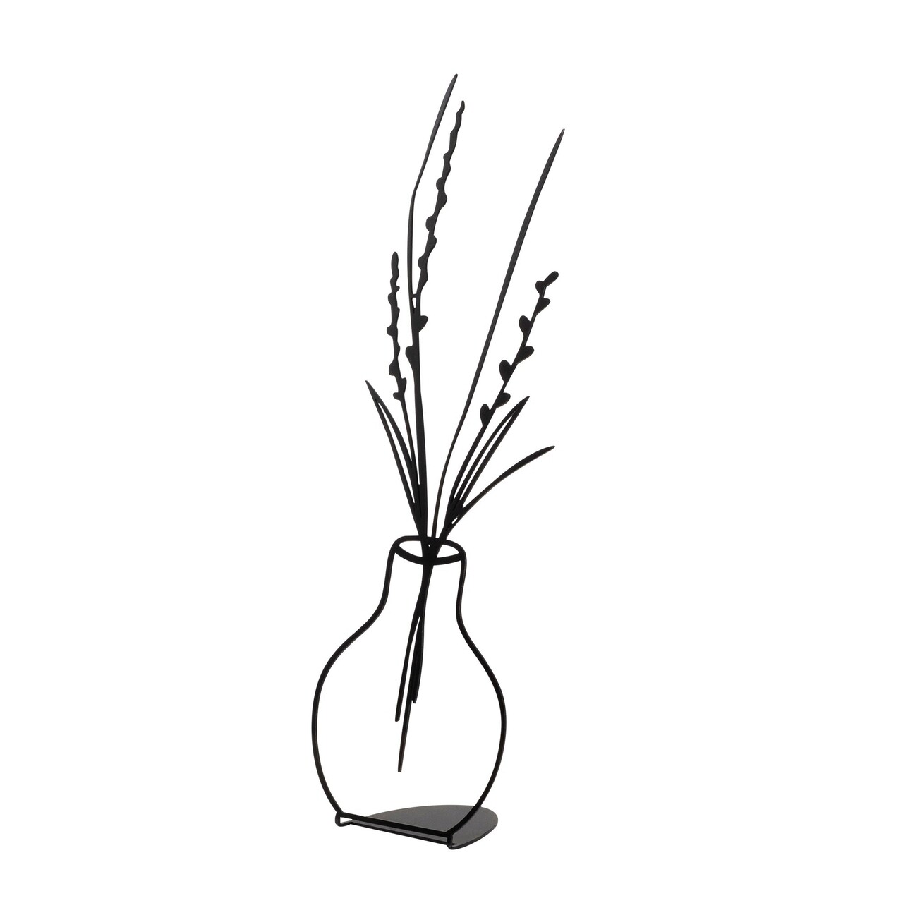 Decoratiune, Flowerpot, 15x46 cm, Metal, Negru - 2 | YEO
