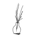 Decoratiune, Flowerpot, 15x46 cm, Metal, Negru