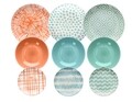 Serviciu de masa 18 piese, Louise Agua, Tognana, ceramica, multicolor