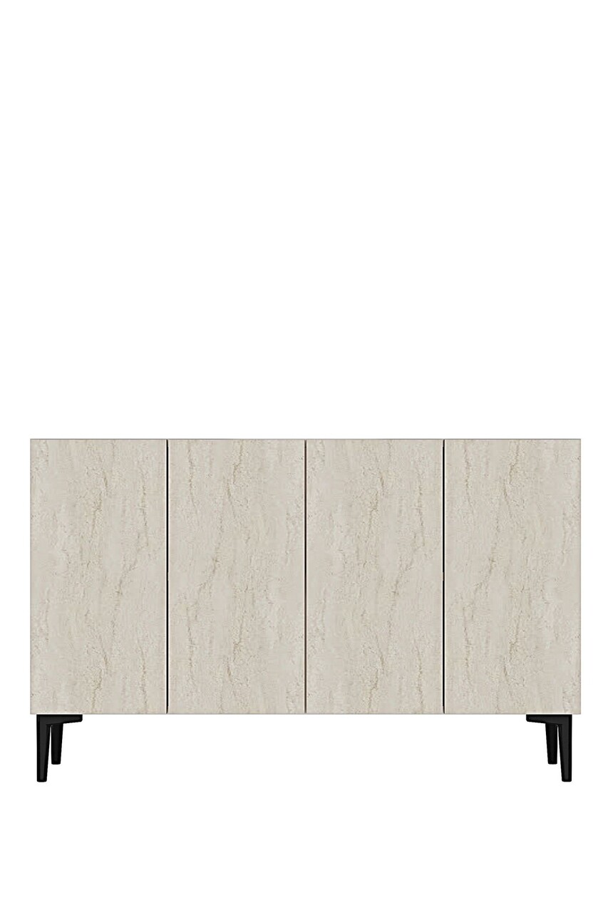 Consola, Hanah Home, Aplos 120, 120x79x32 cm, Alb / Travertin - view 5