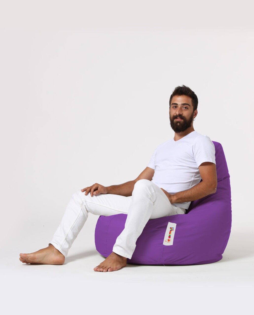 Fotoliu Puf, Bean Bag, Ferndale Drop L, 80 X 80 Cm, Poliester Impermeabil, Mov