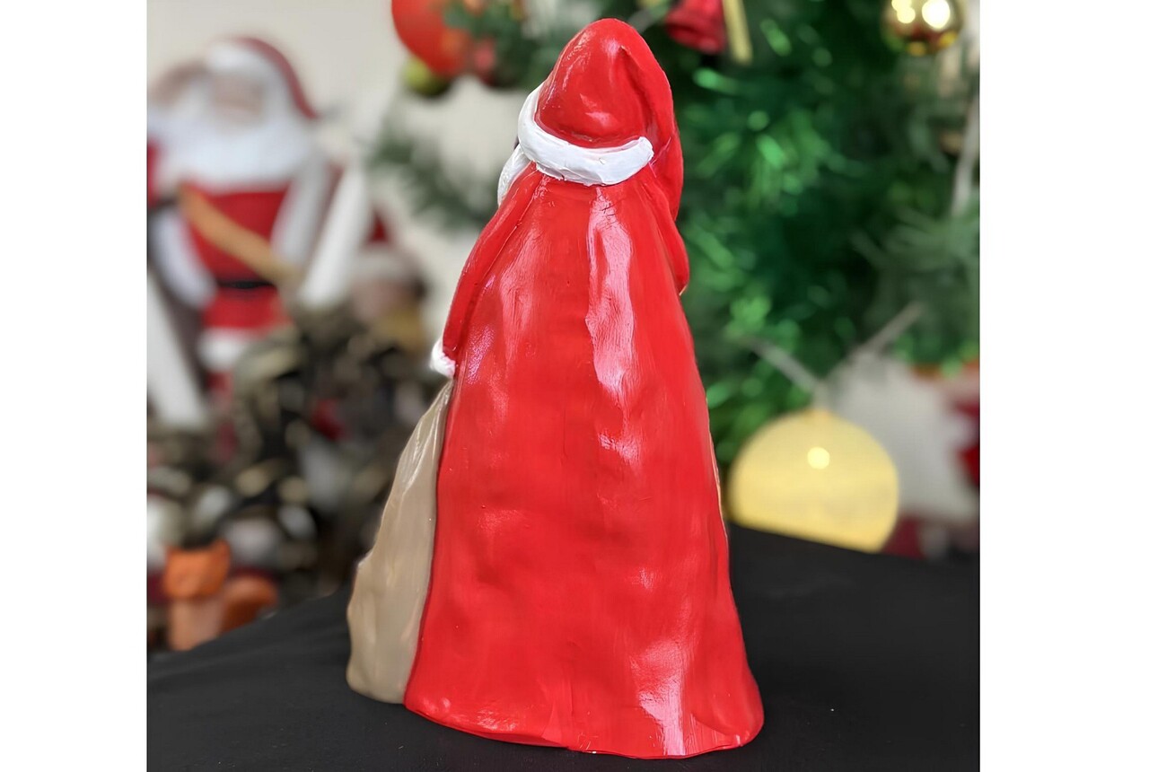 Decoratiune, CY0671, 9x9x20 cm, Poliester, Rosu