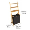 Cos pentru rufe Ecori, Wenko, 57.5x35x152 cm, bambus/poliester/polietilena, negru/natur