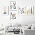 Set 5 tablouri Scandinav, Heinner, 20x30 cm, plastic/MDF, multicolor