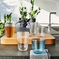 Set 6 pahare Line, Bormioli, 290 ml, sticla, albastru