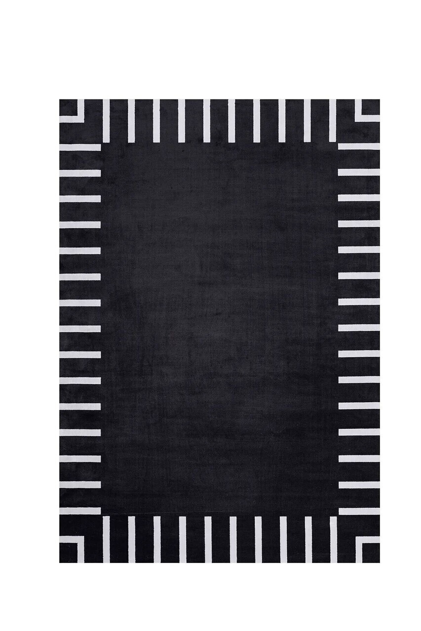Covor, CLR-0000572-004, 80x250 cm, Poliester, Negru — imaginea 2