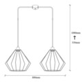 Lustra, Opviq, 892OPV1489, Metal, Negru