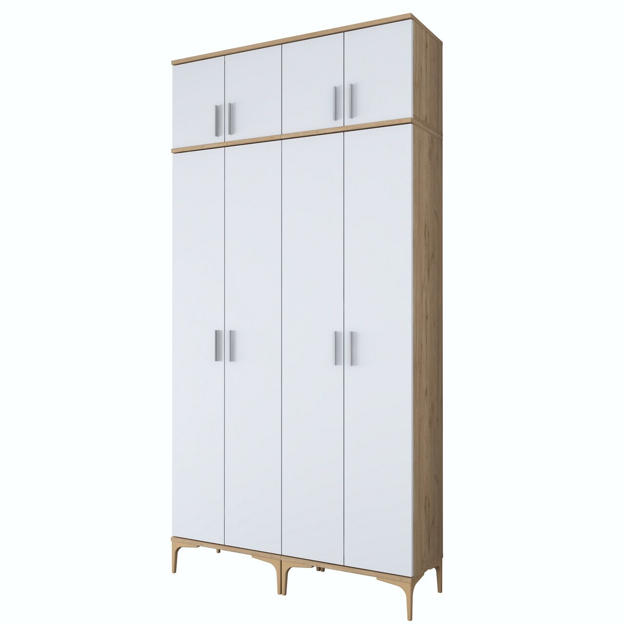 Cuier de perete, Hanah Home, EA161, 120x240x37.5 cm, PAL melaminat, Nuc/Alb - view 7