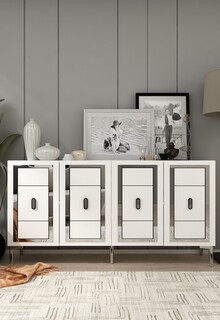 150x75x35 cm, Alb;Argintiu