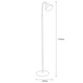 Lampadar, Tatum, 584TTM1508, Metal, Negru