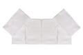 Set 6 prosoape de baie Rainbow, Hobby, 30x50 cm, bumbac, alb