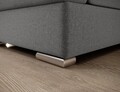 Coltar extensibil dreapta 3 locuri ELTAP, RT-05GO, Siber, 270x186x93 cm, lemn/poliester, gri