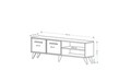 Comoda TV, Odessa, Noyan, 150x30x48 cm, PAL, Alb / Antracit