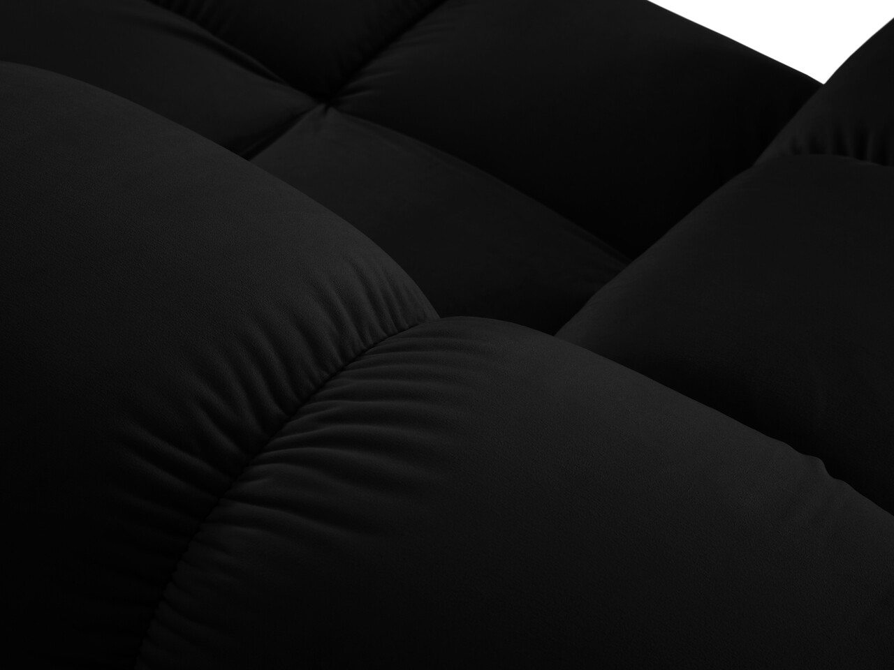 Sezlong living stanga 1 loc, Bellis, Micadoni Home, BL, 155x94x70 cm, catifea, negru - view 6