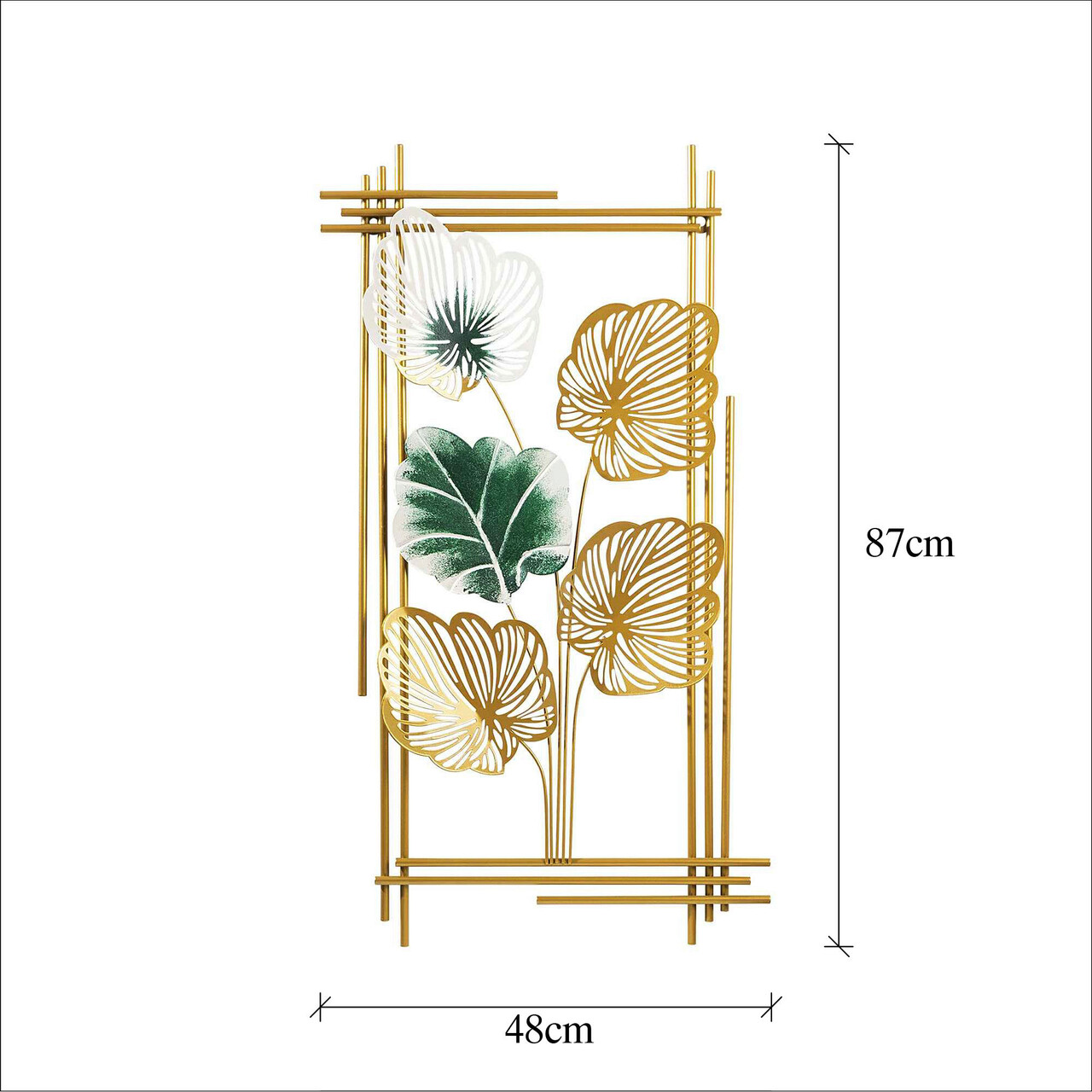 Decoratiune de perete, Taizhou, Metal, 48 x 7 x 87 cm, Multicolor