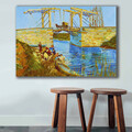 Tablou decorativ, 70100VANGOGH004, Canvas, Lemn, Multicolor