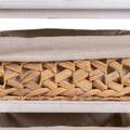 Comoda cu 3 cosuri Creaciones Meng, 35x25x57 cm, lemn de paulownia, alb antic