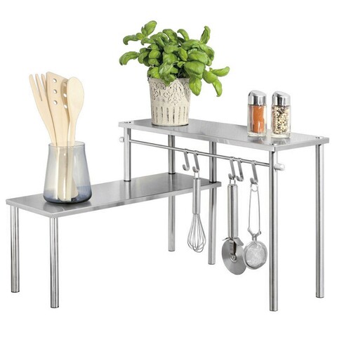 Set 2 rafturi pentru colt bucatarie Maximex, Kitchen, 45x16x31.5 cm, inox, argintiu