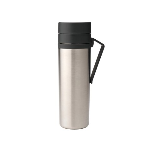 Sticla termos, Brabantia, Make&Take, 10x7.1x22.6 cm, 500ml, otel, gri inchis