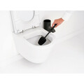 Perie de toaleta cu suport, Brabantia, MindSet Infinite Grey, 11x9.6x42 cm, otel, gri