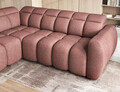 Coltar extensibil stanga 4 locuri ELTAP, LT-24PAO, Falconn, 258x208x107 cm, lemn/poliester, roz inchis