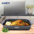 Tava cu acoperire ceramica Dark Line, Cooking by Heinner, 39.5x26x6.5 cm, aluminiu turnat, negru