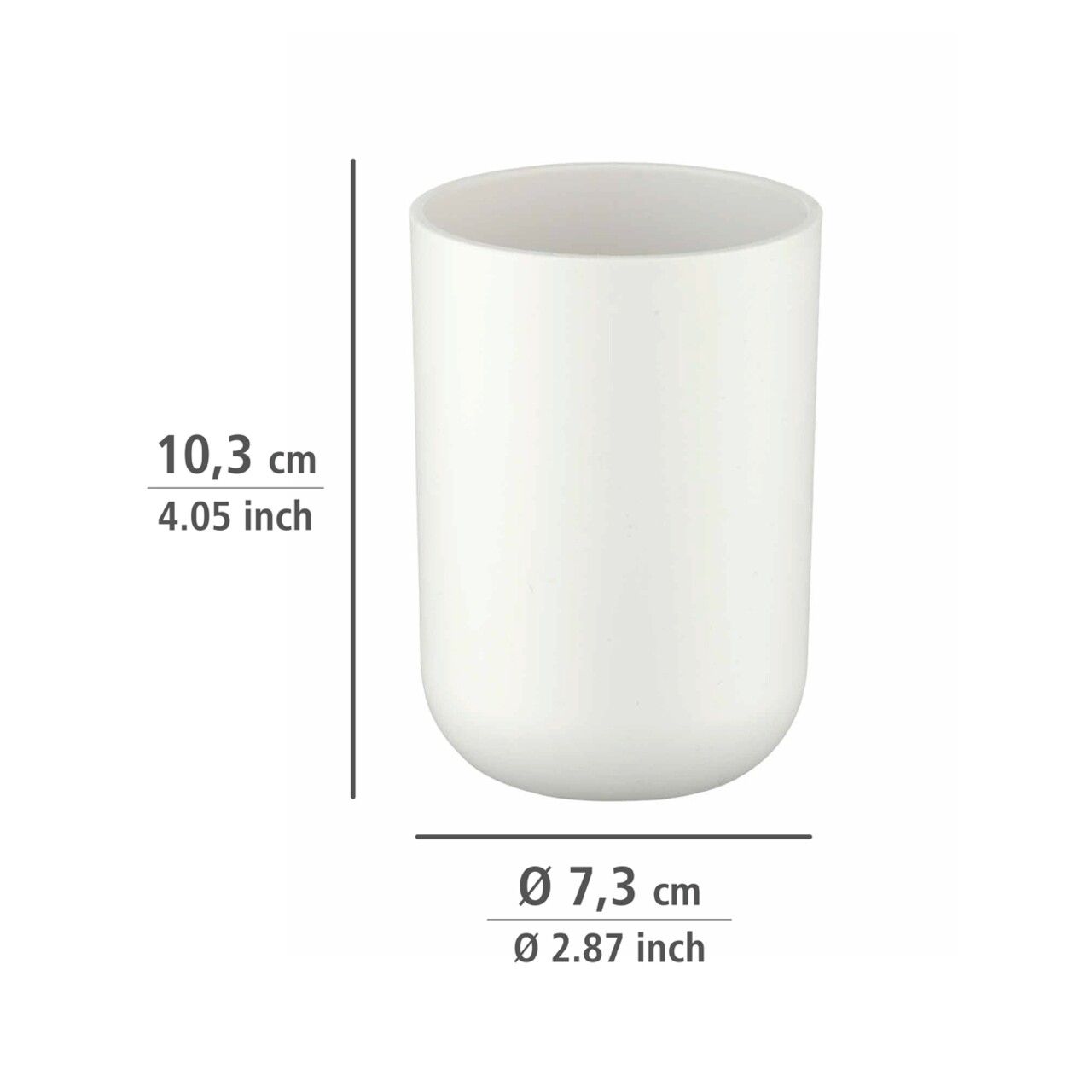 Suport pentru periute si pasta de dinti, Wenko, Brasil White, 7.3 x 10.3 cm, plastic, alb