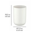 Suport pentru periute si pasta de dinti, Wenko, Brasil White, 7.3 x 10.3 cm, plastic, alb