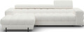 Coltar extensibil dreapta 3 locuri ELTAP, LT-01AMO, Felro, 285x181x93 cm, lemn/poliester, alb