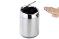 Cos de gunoi pentru cosmetice, Maximex, Senso, 12.5 x 12.5 x 18 cm, 0.8 L, inox, gri