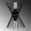 Aplica de perete, Kirpi - 3091, Opviq, 23 x 16 x 33 cm, 2 x E27, 40W, negru