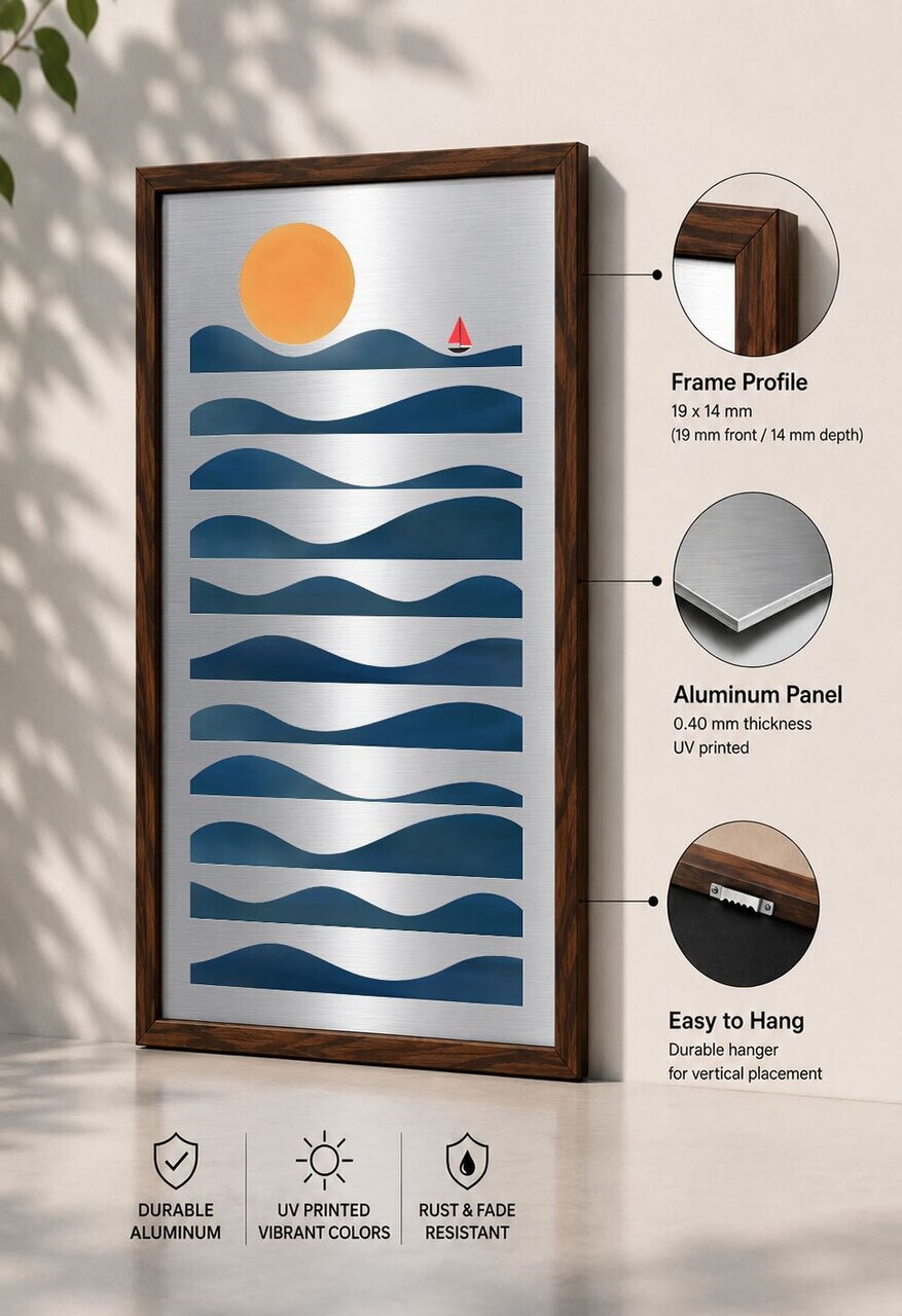 Tablou decorativ, Ahsalct-001, Cadru: 100% PVC (Grosime: 2 cm), Multicolor — imaginea 3