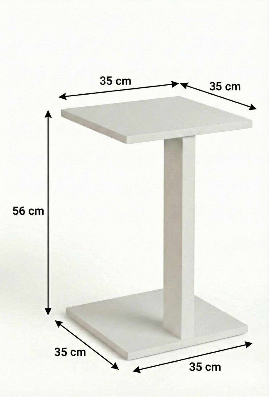 Masuta, Hanah Home, Artmtkcsdtble, 35x56x35 cm, Alb - imagine 5