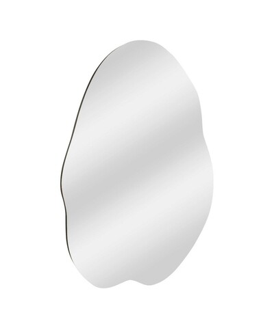Oglinda decorativa, Siam, Ohho, 60x85x2.2 cm, MDF , Negru