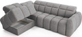 Coltar extensibil stanga 4 locuri ELTAP, LT-04PAO, Falconn, 258x208x107 cm, lemn/poliester, gri inchis