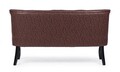 Canapea 2 locuri Batilda, Bizzotto, 136 x 66 x 76 cm, lemn de pin/piele ecologica/poliester, cafeniu