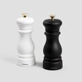 Set 2 rasnite pentru sare/piper Evron, Homla, 6x16 cm, plastic, alb/negru