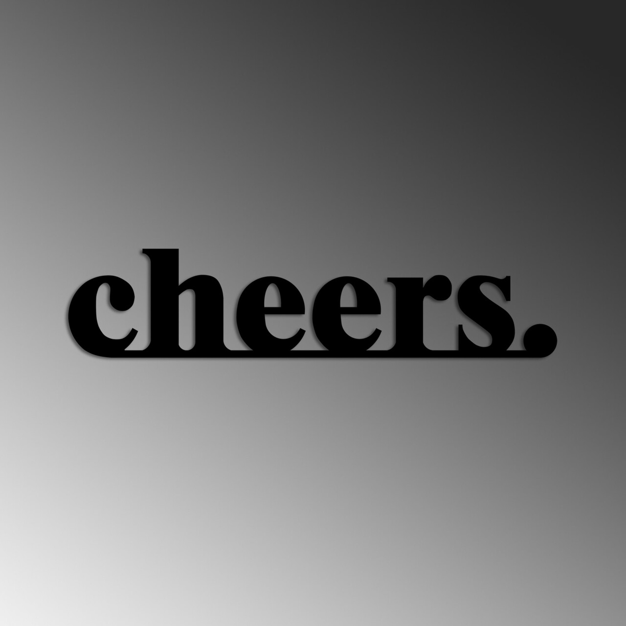 Decoratiune de perete, Cheers, Dimensiune: 70 x 16 cm, Negru - view 4