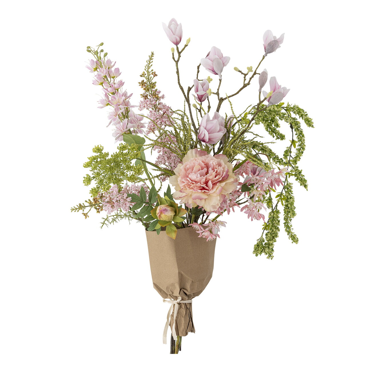 Buchet flori artificiale, Bloomingville, Breeze, 40x138 cm, poliester/polietilena, roz
