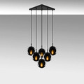 Lustra, Tatum, 584TTM1167, Metal, Negru / Fume