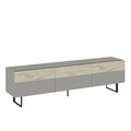 Comoda TV, Inarch, Sign, Gri / Travertin