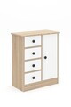 Dulap multifunctional, Hanah Home, Elmar, 66x82x34 cm, Stejar Sonomo / Alb