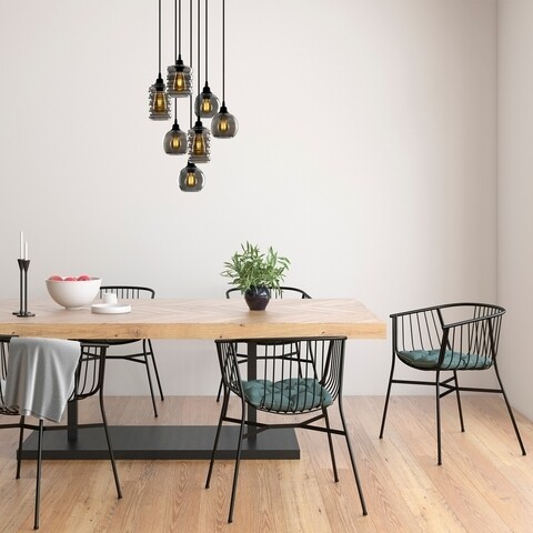 Candelabru, Opviq, Smoked – 081, E27, 60 W, metal/sticla Iluminat