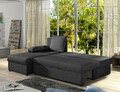 Coltar extensibil reversibil 3 locuri, ELTAP, Gino, 201x143x90 cm, lemn/poliester, gri inchis