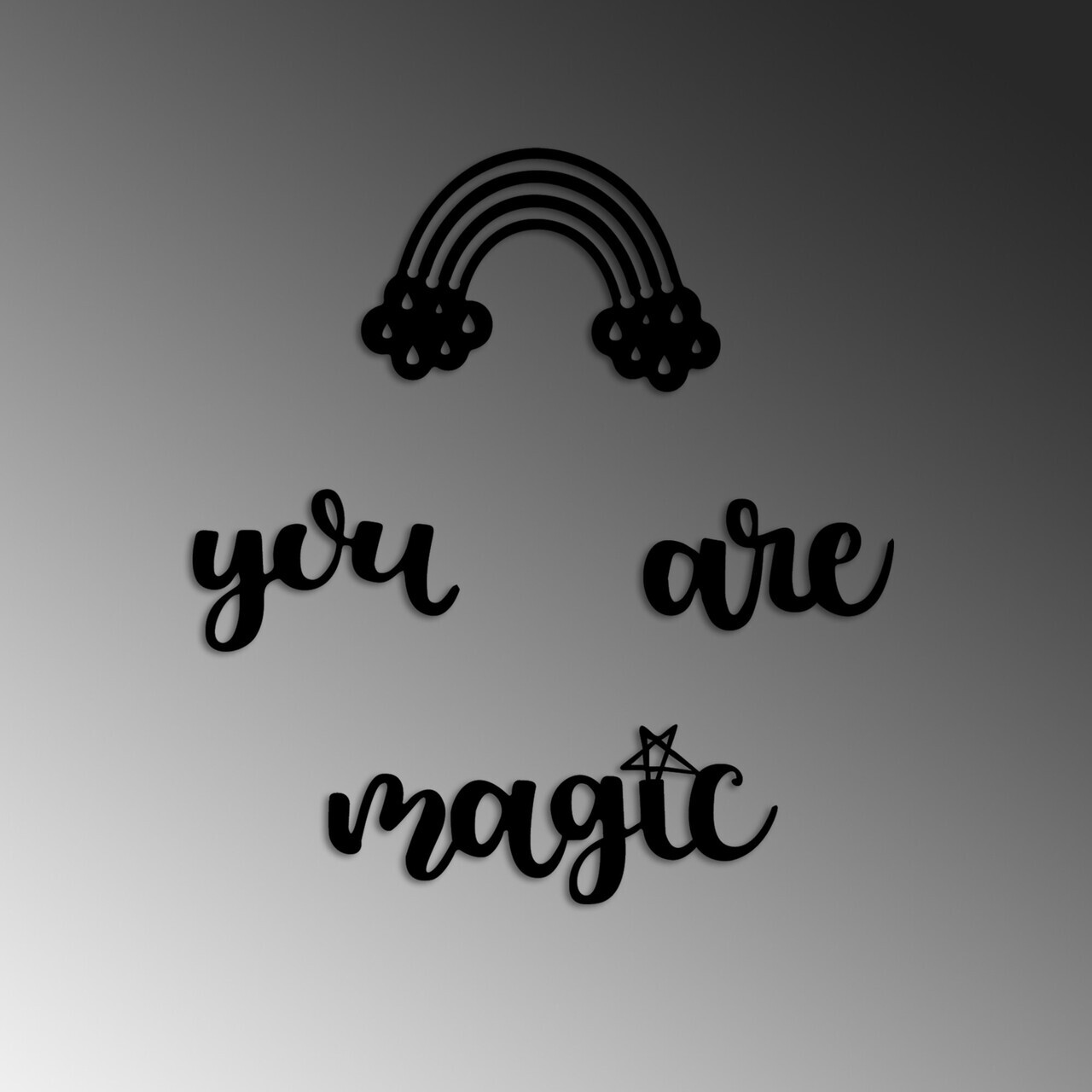 Decoratiune de perete, You're Magic, Dimensiune: 30 x 19 cm (1 bucată), Negru — imaginea 4