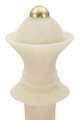 Statueta / figurina decorativa Queen Quarzy, Mauro Ferretti, 12x12x36 cm, polirasina, alb/auriu